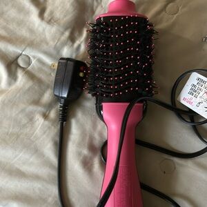 Revlon one step volumizer hair dryer and styler-Used-Pink/Black